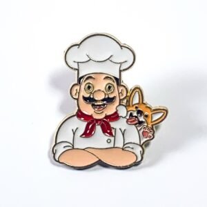 Pin Chef con Perro Corgi