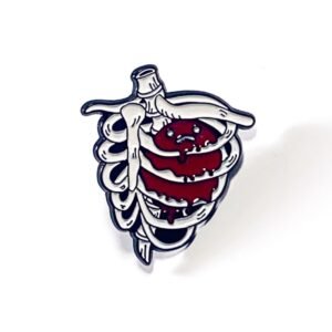Pin Corazón Esquelético 2