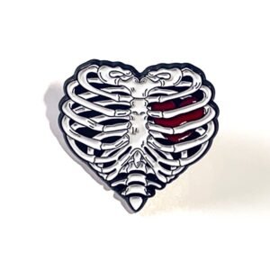 Pin Corazón Esquelético 3