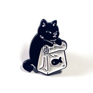 Pin Gato Negro con Bolsa