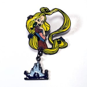 Pin Rapunzel | Princesa y Balsa frente al Castillo