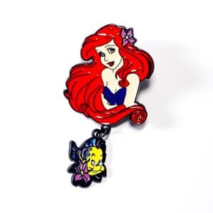 Pin La Sirenita | Princesa Ariel y Flounder 2