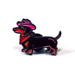 Pin Perro Salchicha Vaquero
